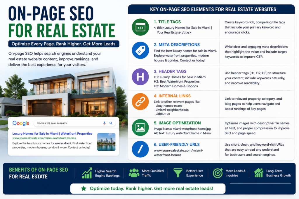 On-page SEO optimization techniques for real estate 