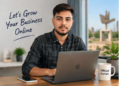 Digital Marketing Services in Chandigarh official Raman working on digital marketing strategy at Official Raman